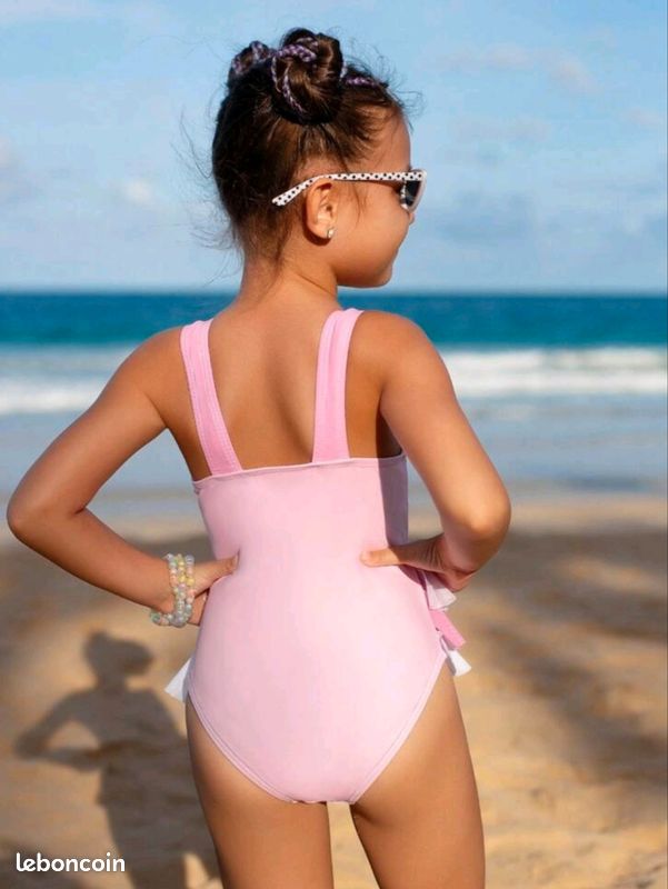 Maillot De Bain Une Pièce Enfant - 100 Bleu - Multicolore - Olaian