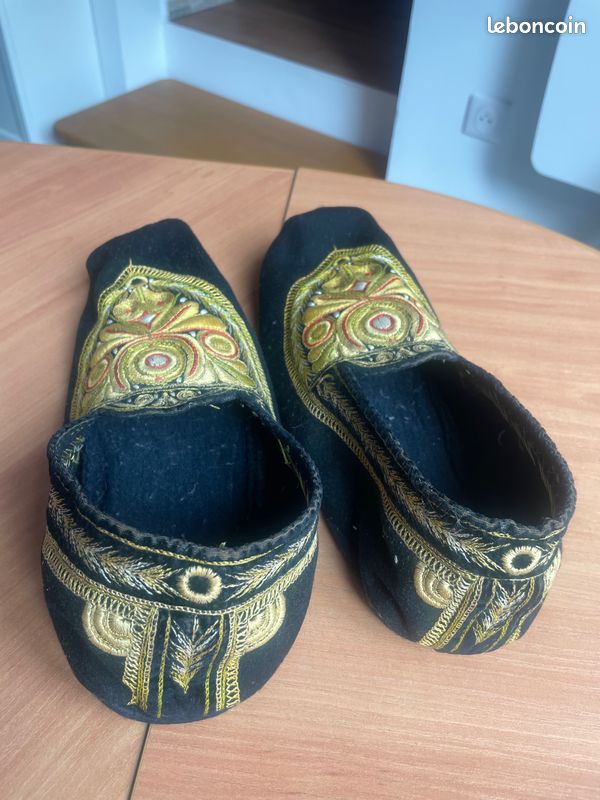 Sabot bois traditionnel avec chaussons Décoration