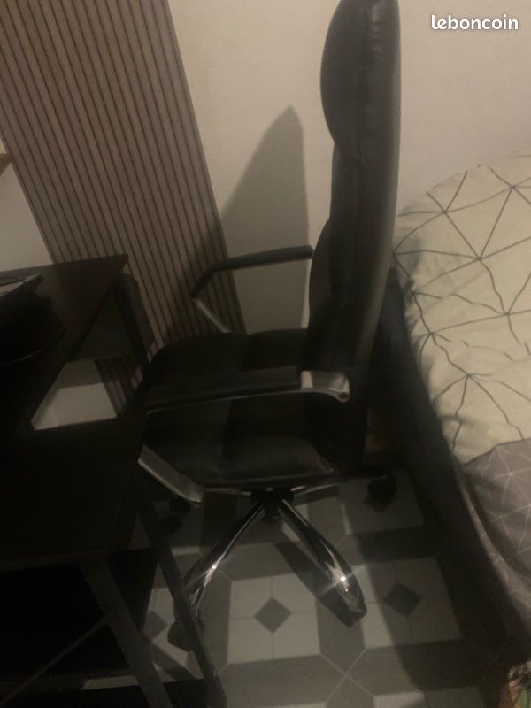 Fauteuil de bureau cuir à roulettes (image 2)