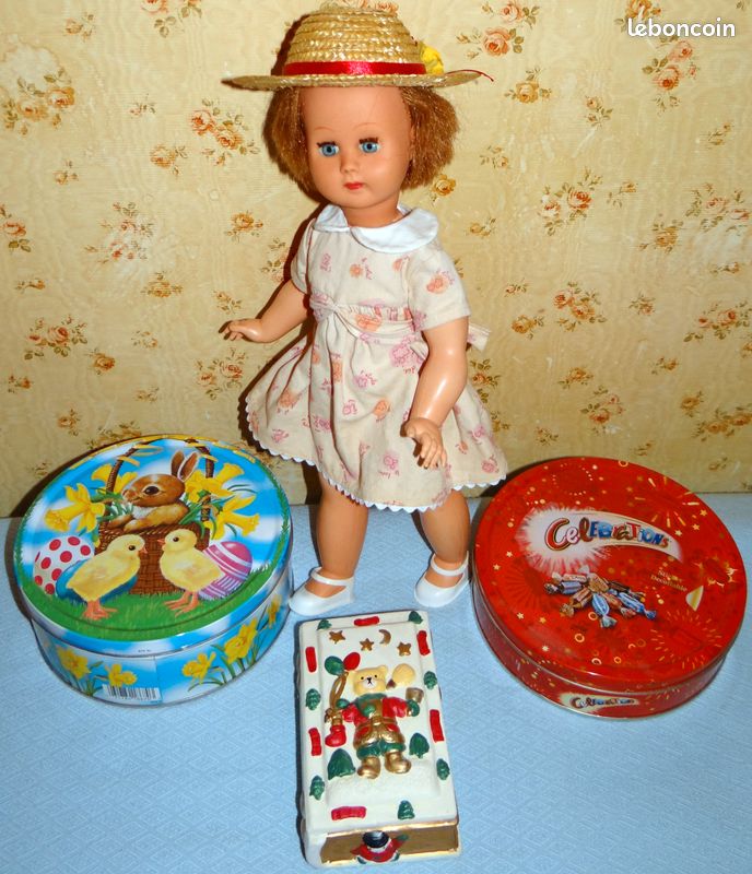 BELLE POUPÉE ANCIENNE Clodrey , 46 cm, vêtements et chaussures d'origine EUR 15,00 - FR