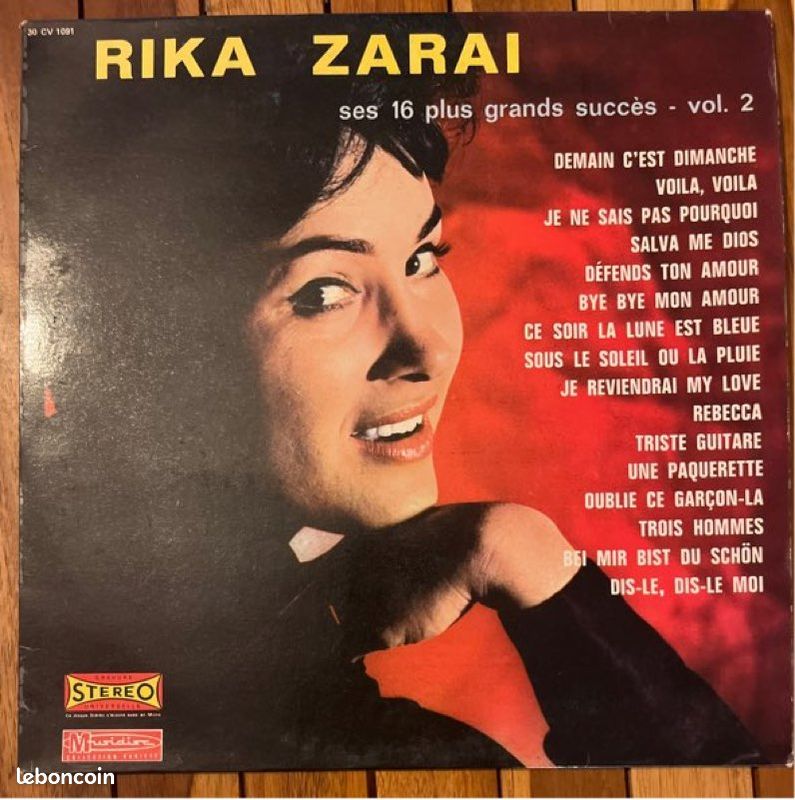 Vinyle 33 tours – Rika Zaraï – Ses 16 plus grands succès Vol.2 (image 1)