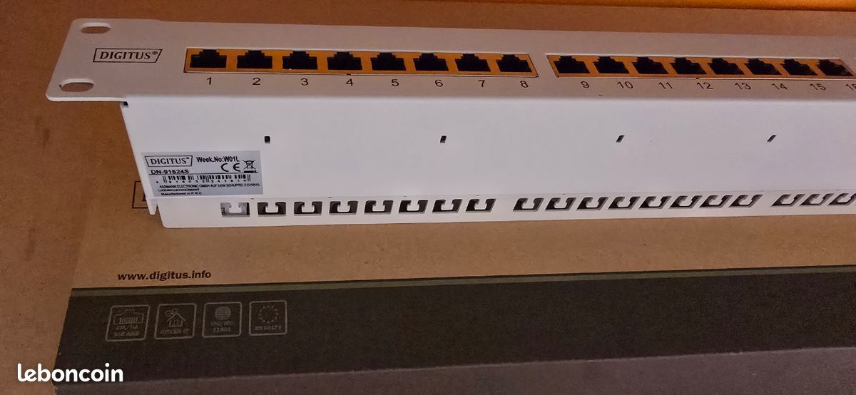 DIGITUS Panneau de Brasssage 19" Cat.6 Classe E - 24 x RJ45 (image 3)