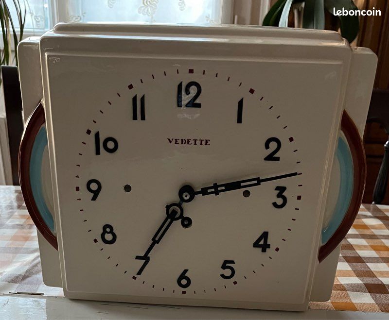 Pendule Vedette à clef, céramique vintage (image 10)