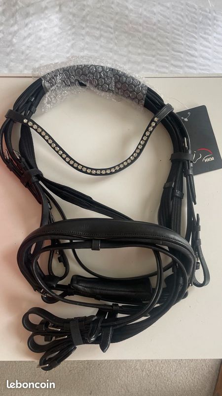 Filet noir HMK d’équitation (image 1)
