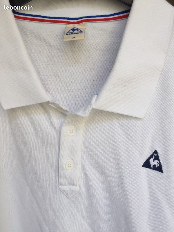 Le Coq Sportif. Polo homme manches longues blanc. Neuf (image 1)