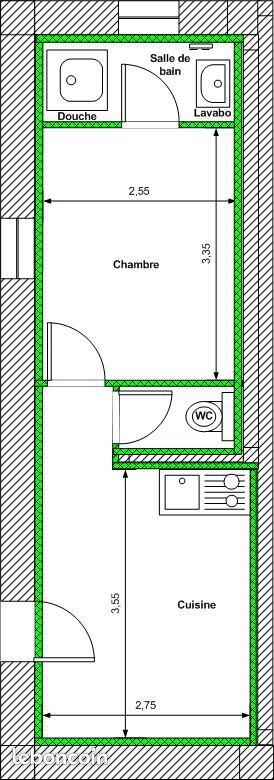 Appartement 2 pièces 25 m² · à Pontivy · 25 m² · 350 €