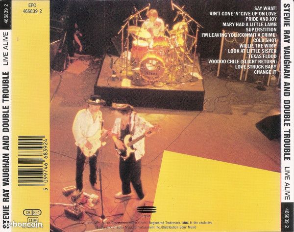 CD : Stevie Ray Vaughan - Live Alive (alival) (image 2)