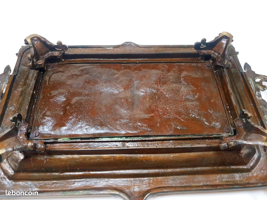 DEBUT Marcel (1865-1933) Plateau bronze Massif bas-relief Moisson Sculpture 1890 (image 17)