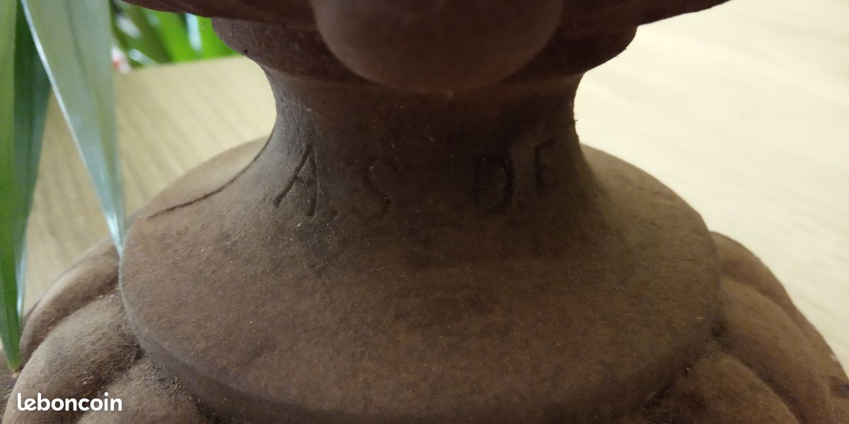 Vase de jardin en fonte vintage A.S D.E (image 2)