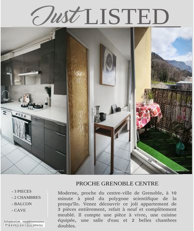 Apartement à louer proche grenoble centre