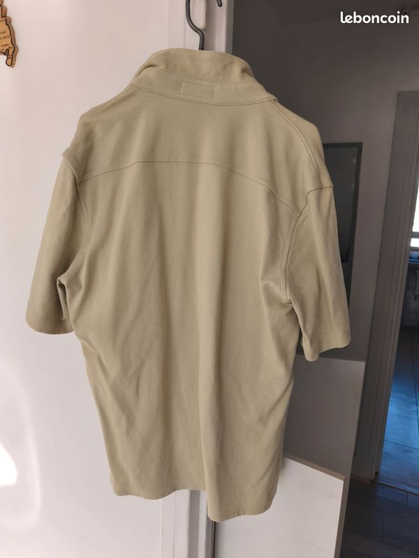 T-shirt Homme Zara Beige - Taille S - Manches Courtes Col Ras Du Cou - Occasion