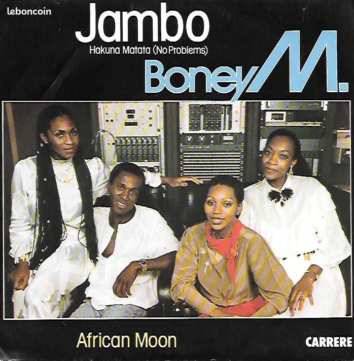 Boney M : Jambo Hakuna Matata (No Problems) / Africa Moon [Vinyle 45 Tours 7"] 1983 (image 1)