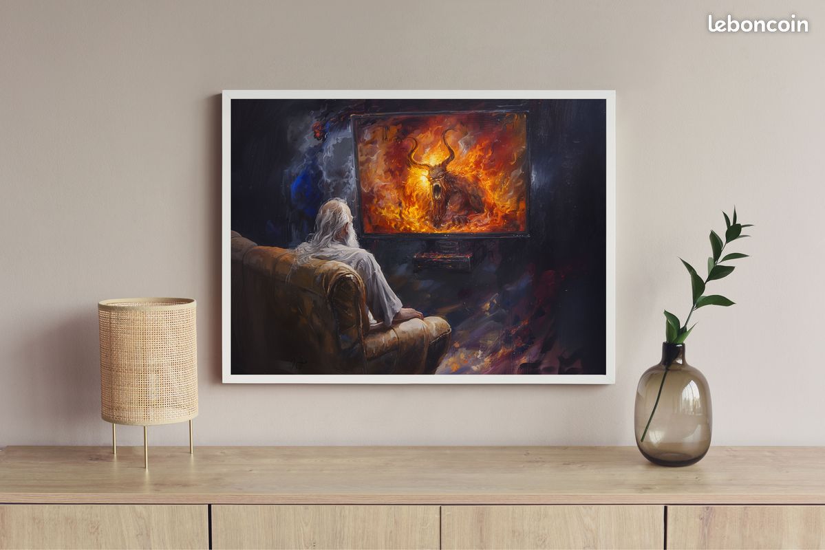 "La folie de Saroumane" - Poster fan art - Format A3 (42 x 29,7cm) - A2 et A4 disponibles (image 1)