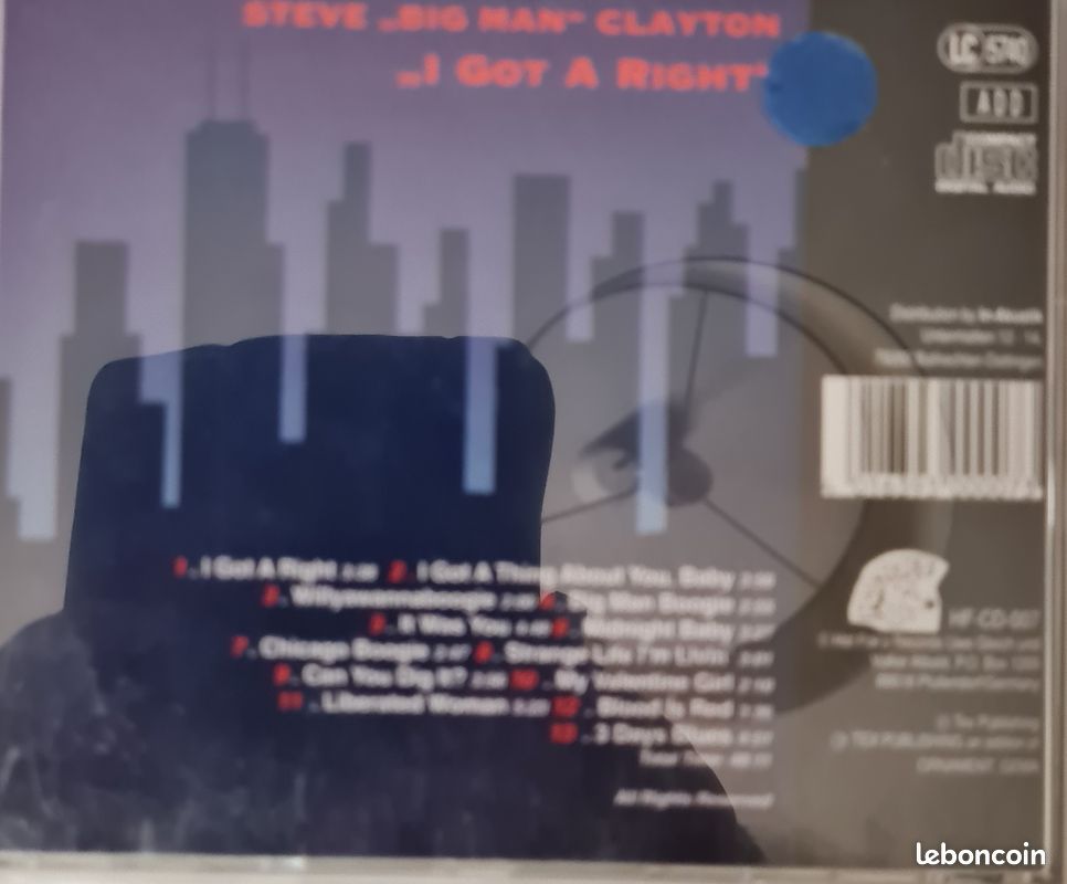 Cd blues boogie cd steve big man clayton i got a right (image 2)