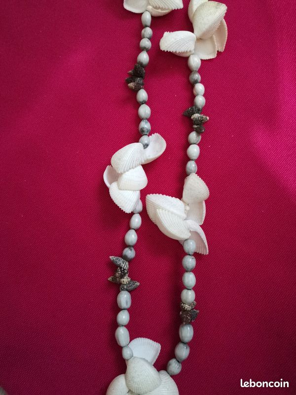 Authentique Collier de coquillage de Tahiti [année 70) (image 5)