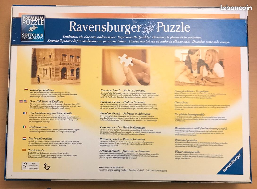 Ravensburger - Puzzle - 1 500 Pièces - n°162277 - Vue sur les Cinq Terre - État : Excellent (image 2)