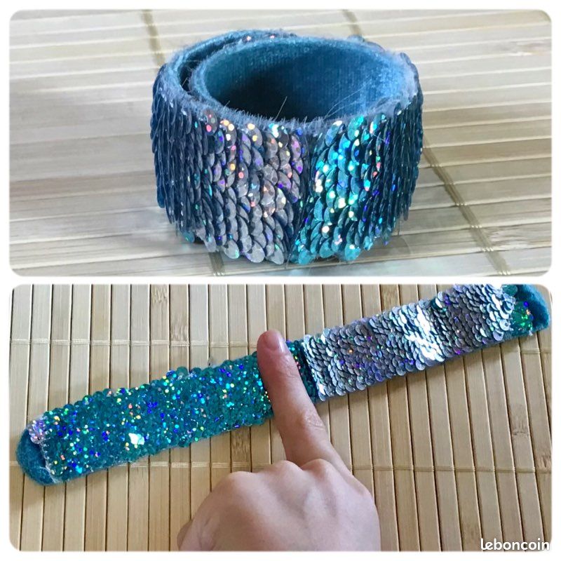 Bracelet bleu et doré (image 1)