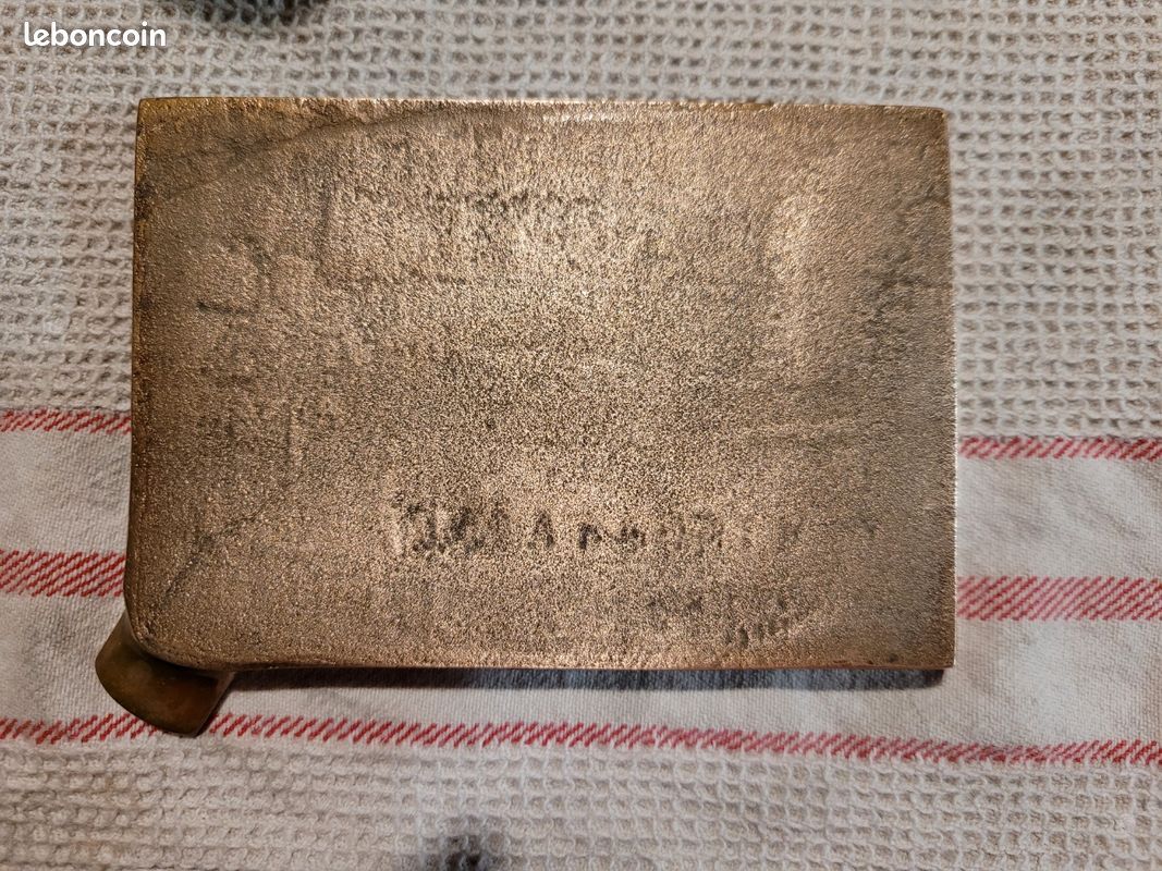 Cendrier Ancien En Bronze Signé MQ Daté 1939 - Bel Objet Vintage De Collection