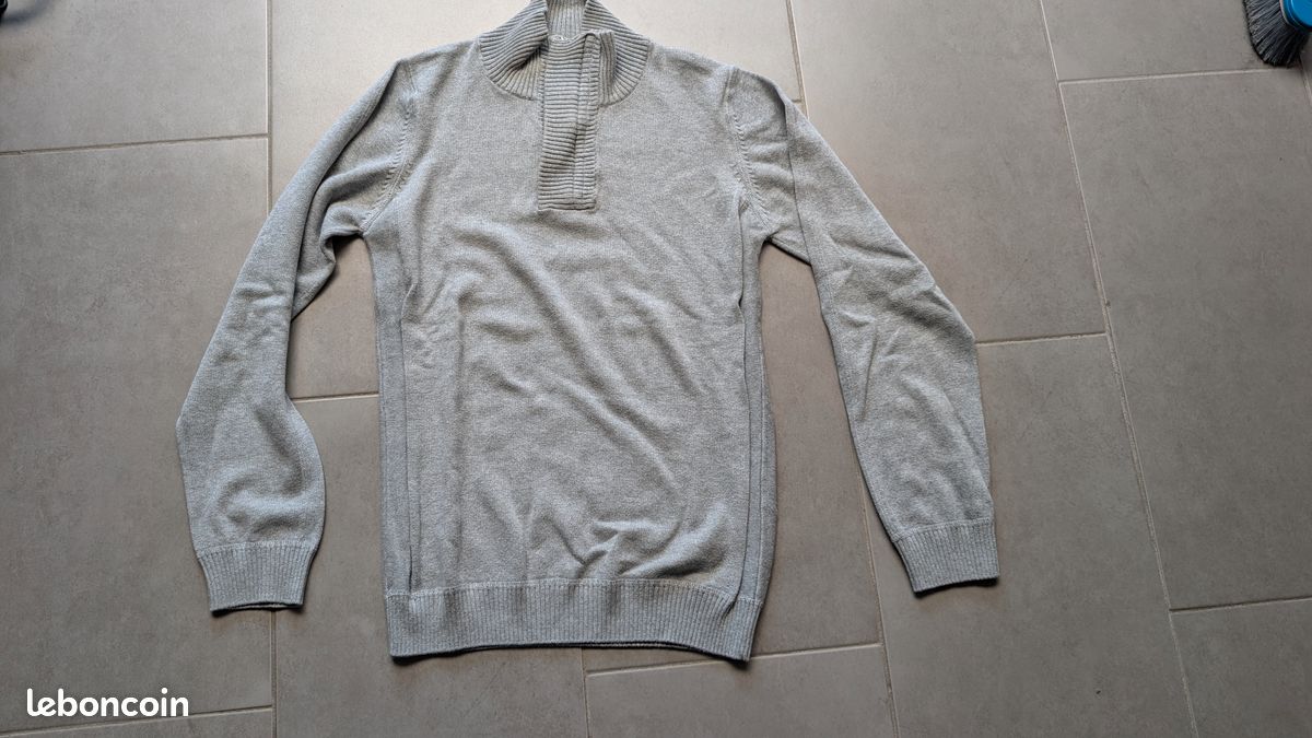 Pull homme col montant avec fermeture Jules (image 1)