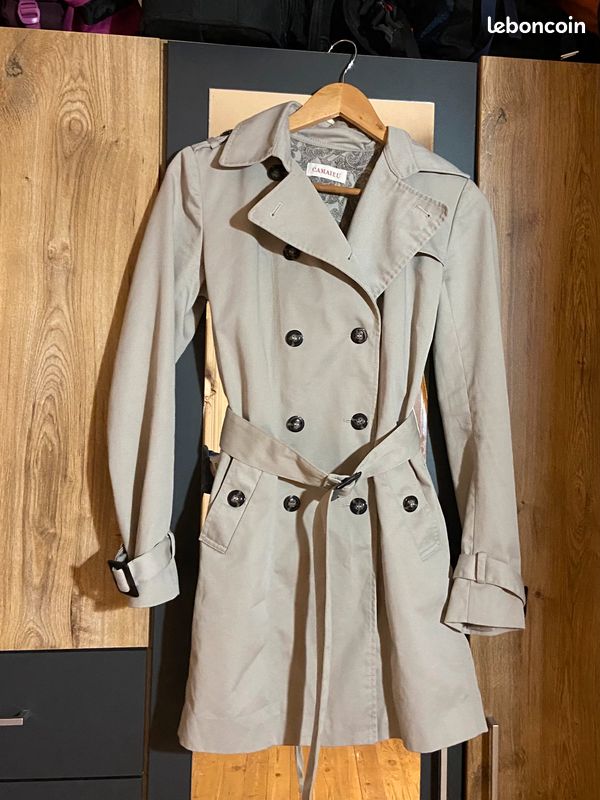 Trench Camaïeu Taille Unique Beige - Occasion Très Bon état