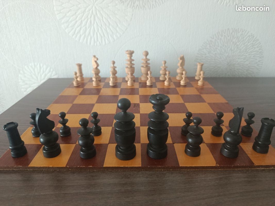 Jeu D'échecs Ancien Style Régence - Roi 6,3 Cm - Pion 2,5 Cm - Bois