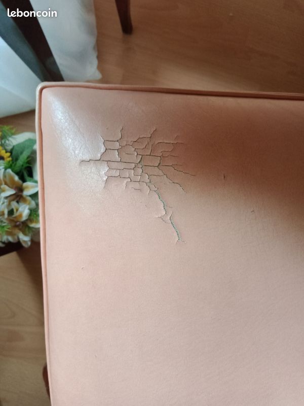 Lot de 6 chaises en bois massif vintage 70's (image 5)