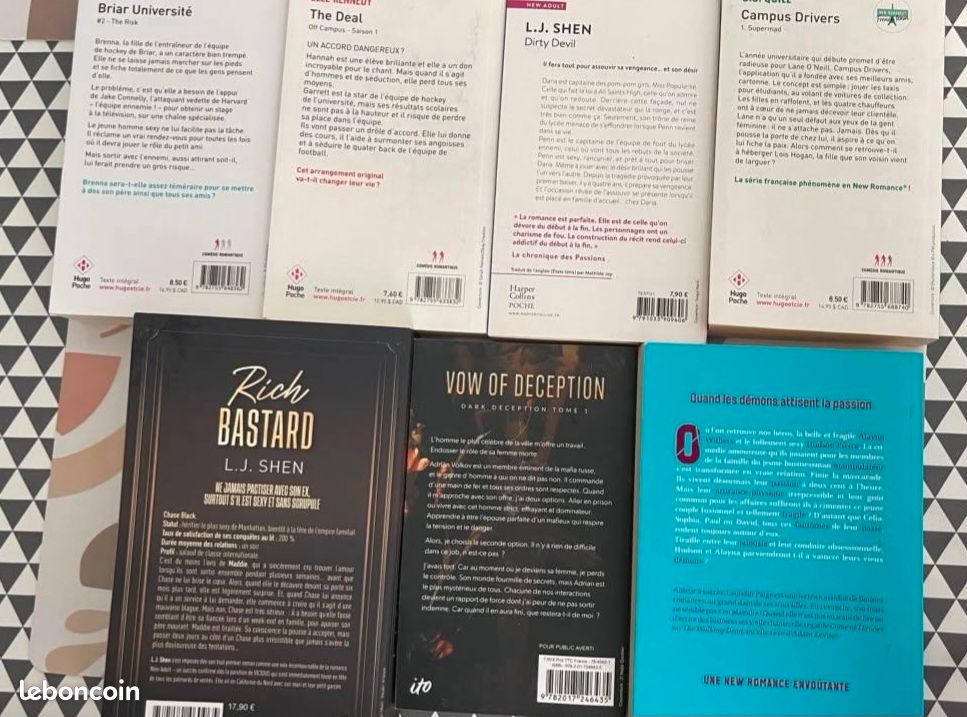 Livres neufs romance briard université, the deal of campus, campus driver 1, dirty devil, vow of déception, rich bastard, faund in you2 (image 2)