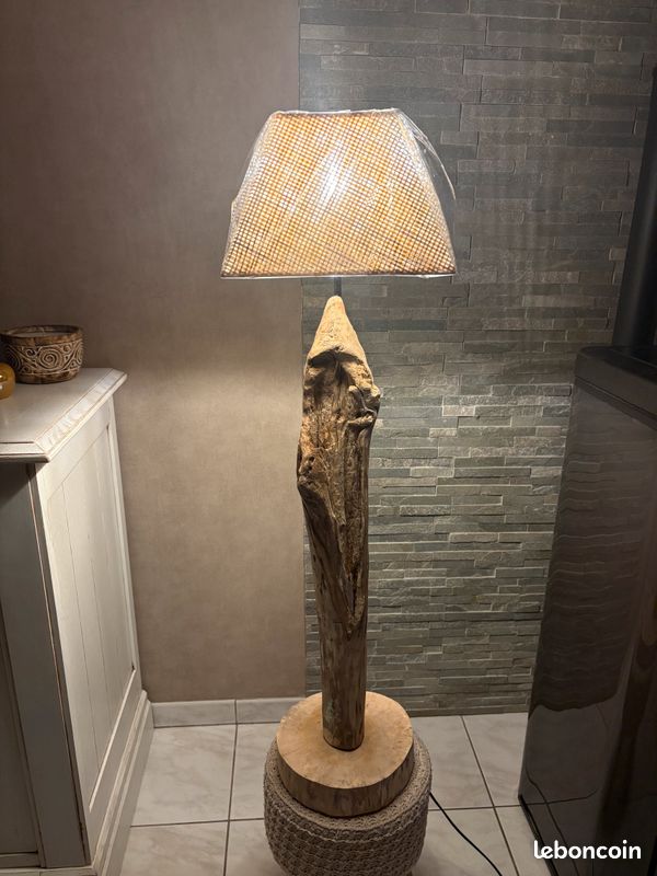 Lampe en bois flotté 1,10m neuve (image 4)