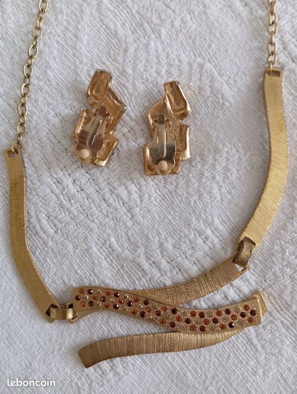 Collier Vintage Dolce Vita Doré - Ras Du Cou Imposant En Métal Doré, Parfait Pour Un Look Rétro