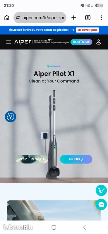 Aspirateur piscine Aiper pilot X1 (image 1)