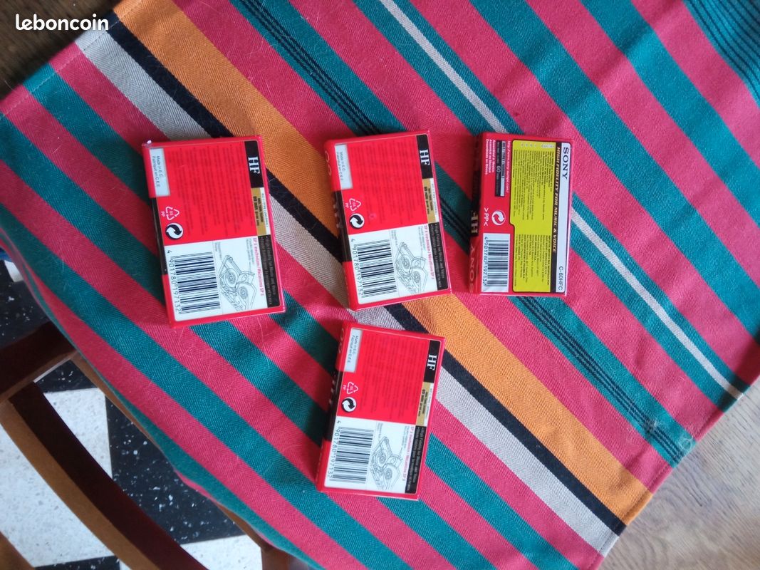 Lot De 3 Cassettes Audio Sony HF 60 – Vierges, Neuves Sous Blister