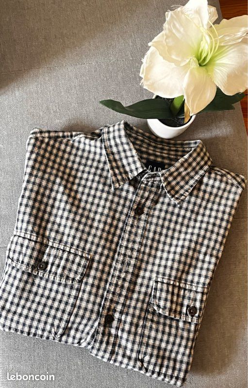 Chemise Fille Gap à Fleurs Marron - Taille XL/12, 100% Coton, Manches Courtes - Neuf Avec étiquettes