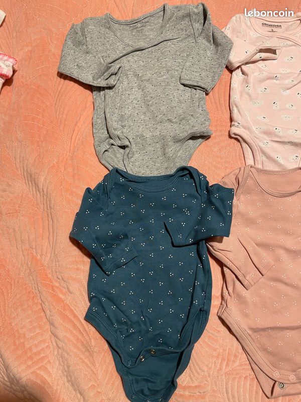 Lot de 8 bodys bébé fille 3 mois (image 4)