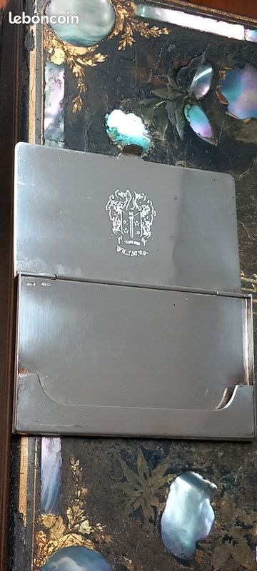 Porte-cartes De Visite KINGFOM En Acier Inoxydable Argenté - Design Fin, Capacité 10-18 Cartes, Format Poche