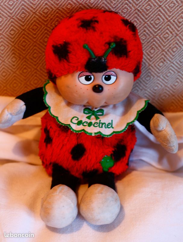 Ancienne peluche Cococinel rouge 90 Collection