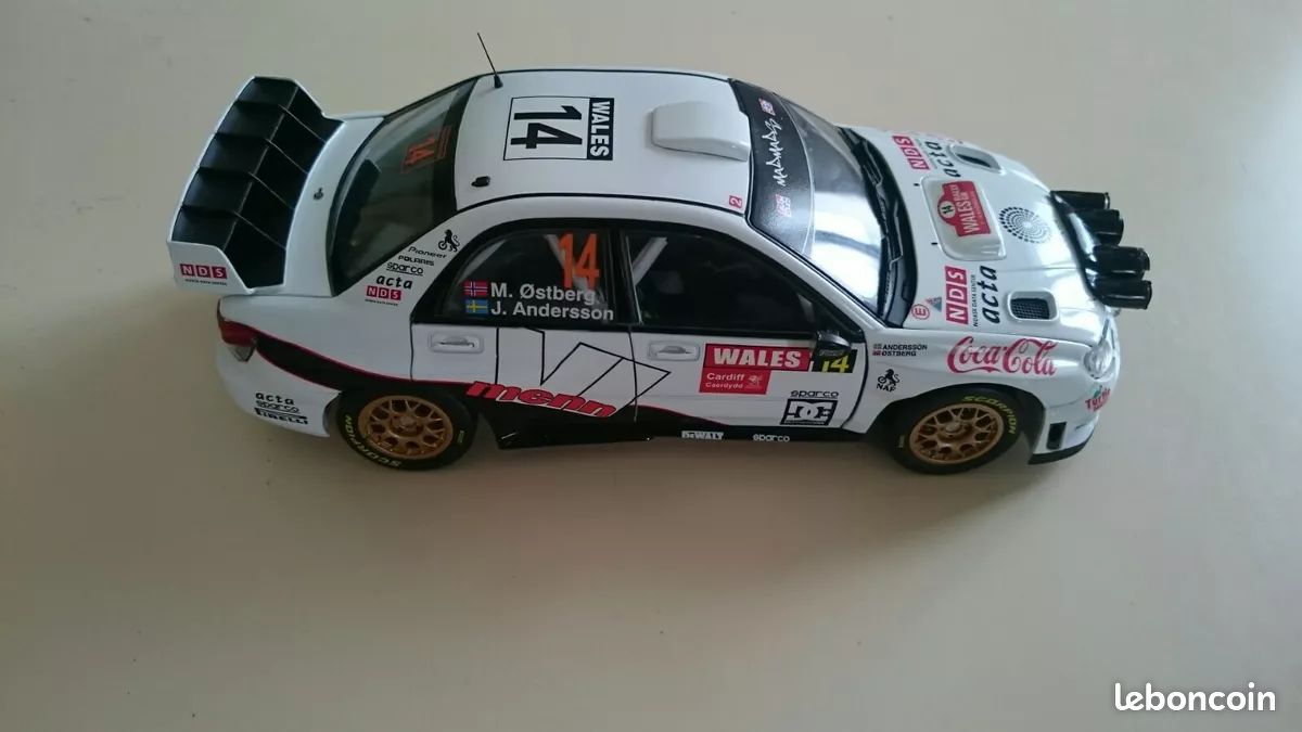 Coche Miniatura Subaru Impreza WRC 1/18 Sun Star WRC 07 No.22 Tour De Corse Rally De France 2008 G Jones C Jenkins