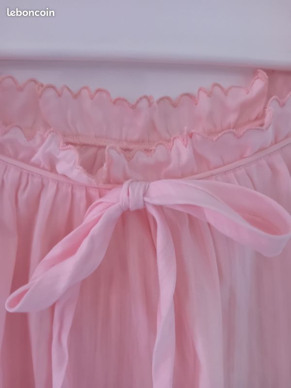 Robe de nuit vintage rose pale (image 1)