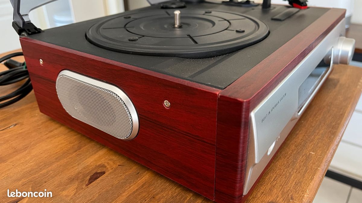 Vintage Tourne Disque Brandt 70's Space Age Design Fonctionnel 45/33 T