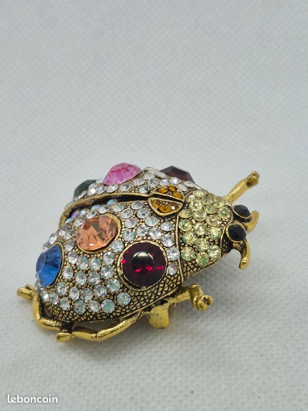 Broche strass coccinelle Multicolore (image 4)