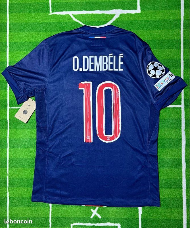 Flocage PSG Domicile 24/25 - Ousmane Dembélé Numéro 10, Neuf