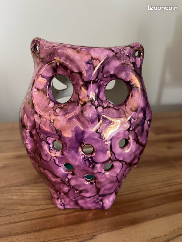 Brûle Parfum Hibou Chouette Diffuseur De Parfum En Céramique Noire