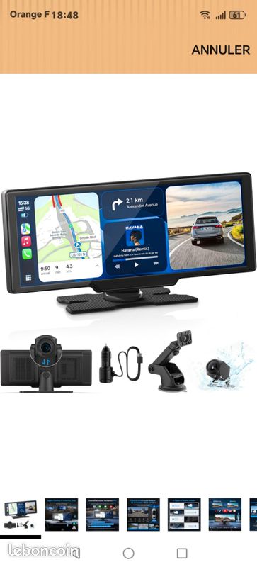 Écran 10 pouces AppleCarplay Android Auto neuf (image 1)