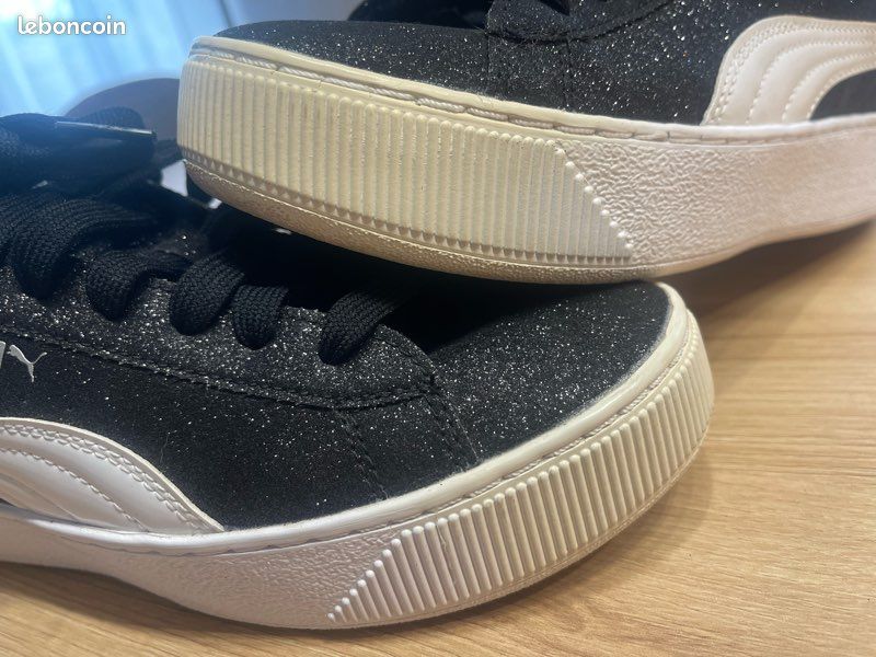 Basket Puma Soft Foam 38 noir paillettes Chaussures