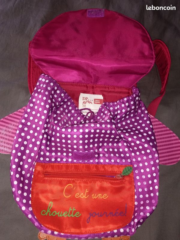 Sac à dos maternelle chouette DPAM (image 1)