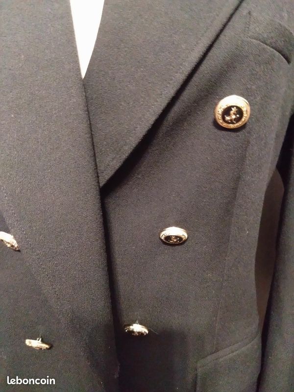Blazer Noir Et Or Zara TRF Style Militaire - Taille S - Neuf Avec étiquettes