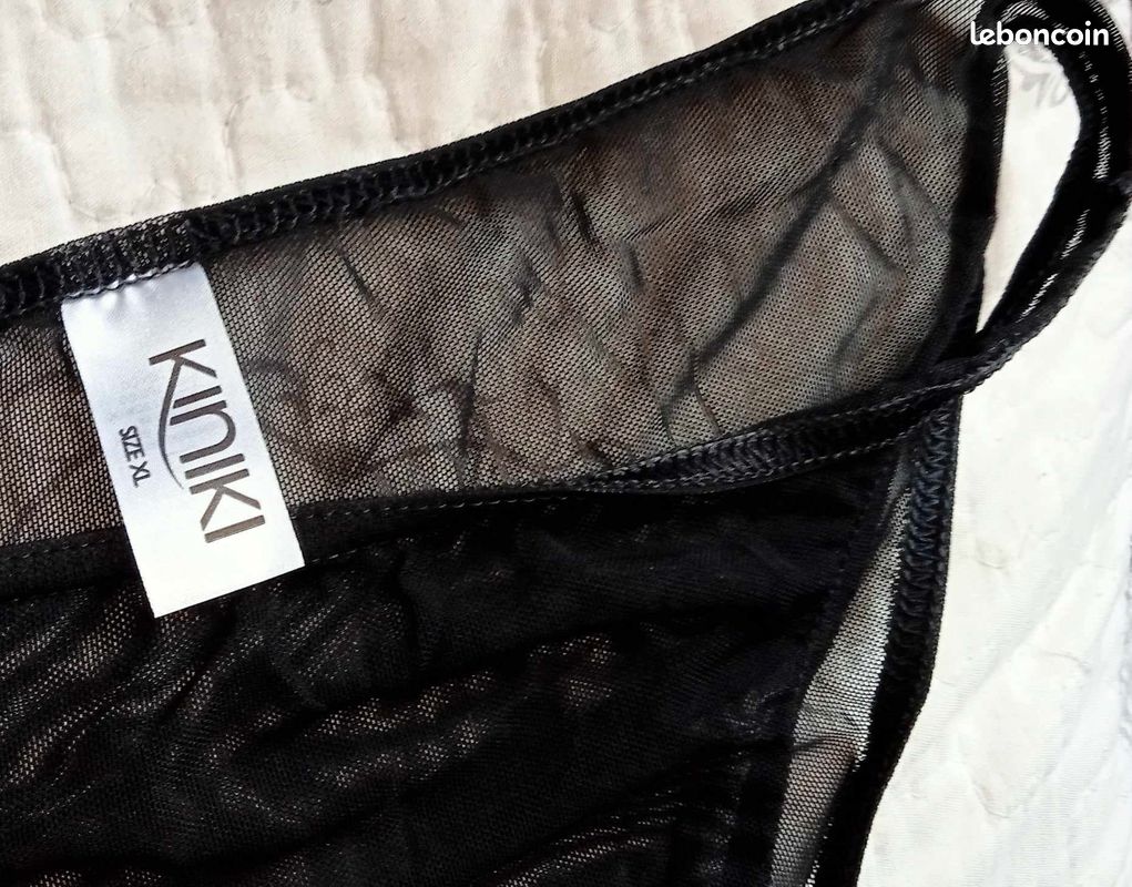 Slip noir transparent pour HOMME KINIKI - Vêtements