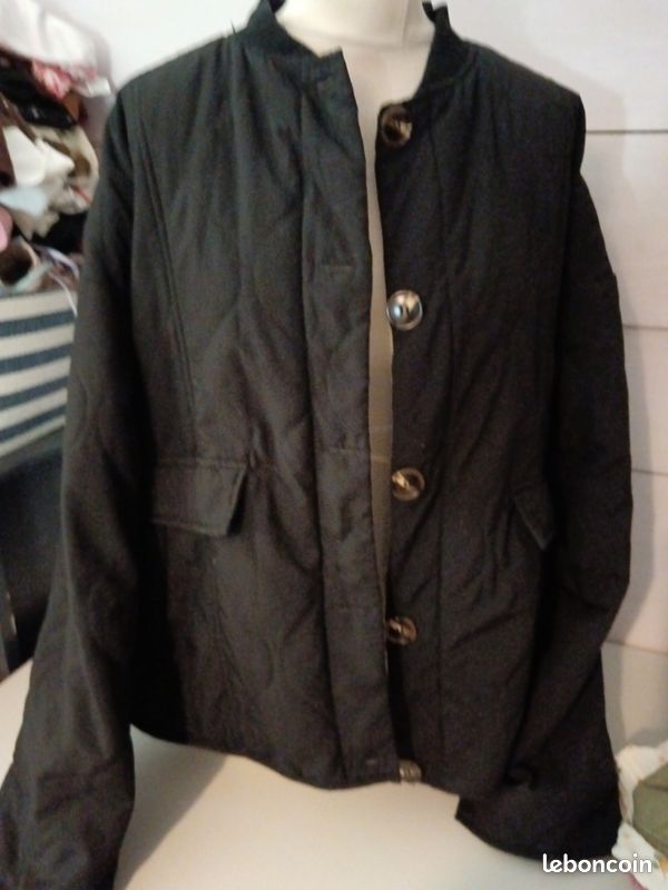 Veste noir matelassé légère shein (image 5)