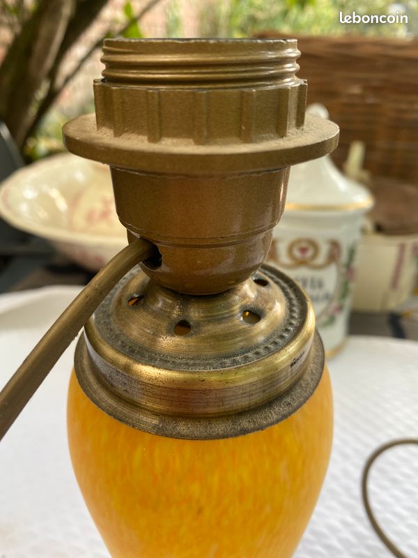 Pied de lampe de chevet en pâte de verre (image 3)