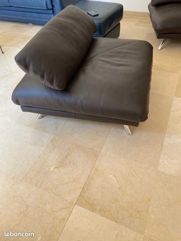 Fauteuils Roche Bobois marron foncé (image 2)