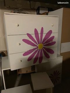 Ensemble chambre petite fille blanc et rose (image 3)